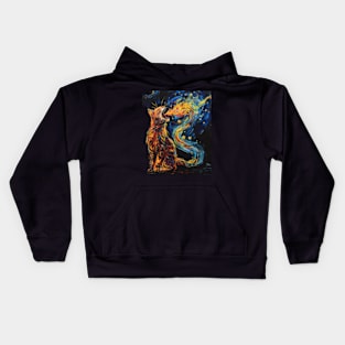 Catzilla Cat Destructive Furball On Loose Kids Hoodie